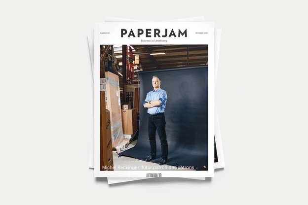 Michel Reckinger en couverture du nouveau Paperjam. (Photo: Andrés Lejona / Maison Moderne)