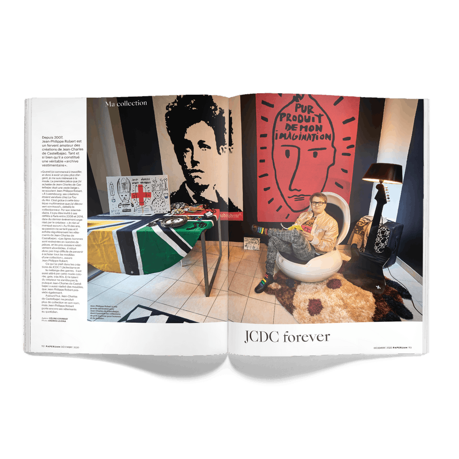 Ce mois-ci, dans «Ma collection», Jean-Philippe Robert nous partage sa passion pour Jean-Charles de Castelbajac. (Photo: Andrés Lejona / Maison Moderne)