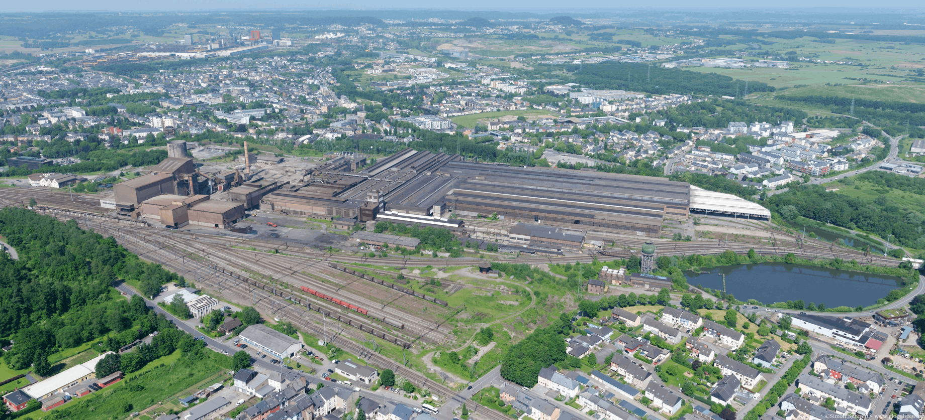 L’ancien site industriel d’ArcelorMittal (54 hectares). (Photo: Agora)