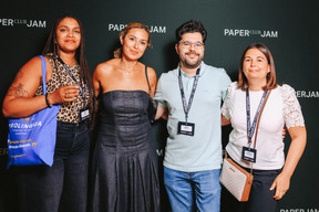 Rute Silva, Naouelle Tir, Roberto Spigarelli and Marina Trigo Teixeira (Prolingua). (Photo : Julian Pierrot / Paperjam)