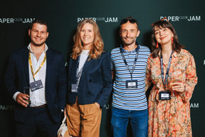 Valentin Morello (Paperjam Club), Esperanza Palos Ferrer (Studio Palos), Lukasz Kieliszczyk, Nataliya Dobreva (Neofacto). (Photo : Julian Pierrot / Paperjam)