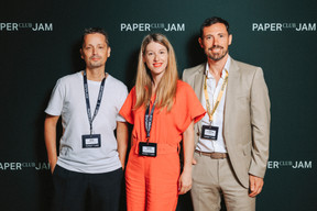 Patrick Coelho (Properties Solutions Group), Alexandra Kieffer (Legere Hotel Group) and Mickael Spezzacatena (Paperjam Club). (Photo : Julian Pierrot / Paperjam)