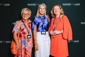 Sylvie Schmit (European Relocation Services), Simône Van Schouwenburg (Spuerkeess) et Odile Mohan (Apex Fund Services). (Photo : Julian Pierrot / Paperjam)