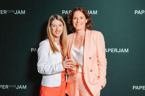 Marie-Laure Moreau (Légère Hôtel) and Muriel Morbé (House of Training). (Photo : Julian Pierrot / Paperjam)