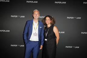Jean-Michel Losson (Paperjam) and Alicia Brun (Up Luxembourg). (Photo : Julian Pierrot / Paperjam)