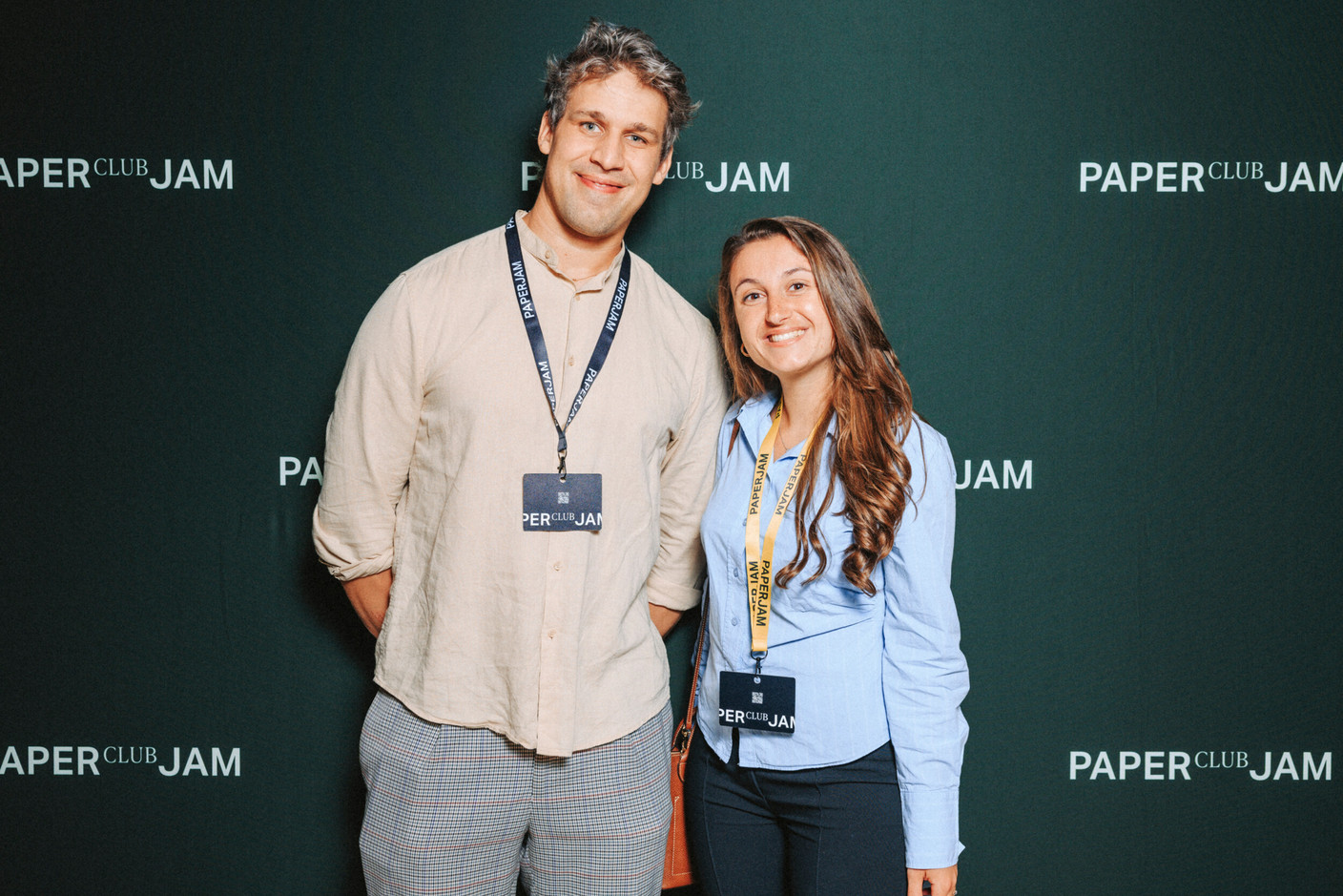 Nicolas Cartiaux (Karimi) and Carla Marques (Paperjam). (Photo : Julian Pierrot / Paperjam)