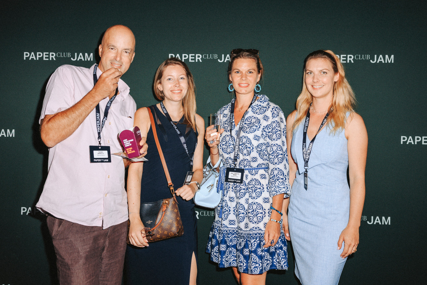 Sylvain Barrette (Paperjam), Aurore Jurga (Belair Psychology Practice), Anne-Catherine Marin (De Belsch Traiteur) and Camille Procureur (Workplace Well-Being). (Photo : Julian Pierrot / Paperjam)