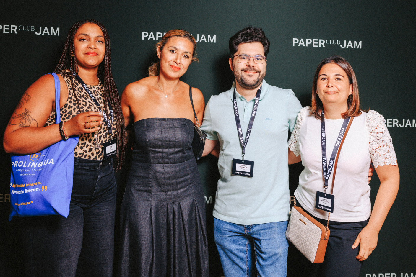Rute Silva, Naouelle Tir, Roberto Spigarelli and Marina Trigo Teixeira (Prolingua). (Photo : Julian Pierrot / Paperjam)