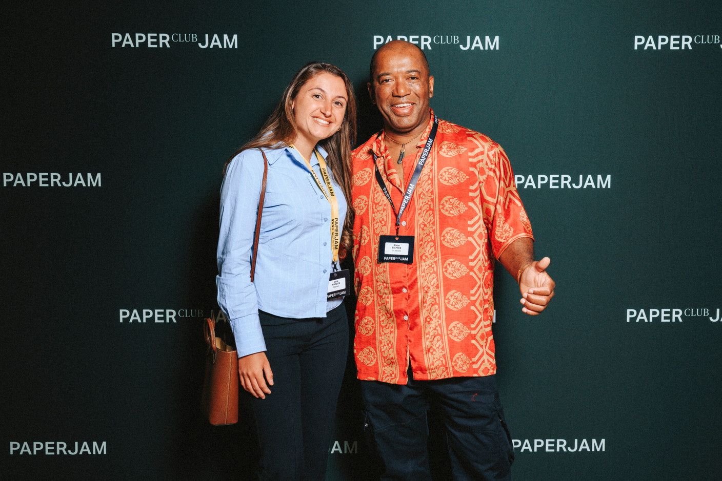 Carla Marques (Paperjam) and Blaise Stephen (Lux Bachata). (Photo : Julian Pierrot / Paperjam)