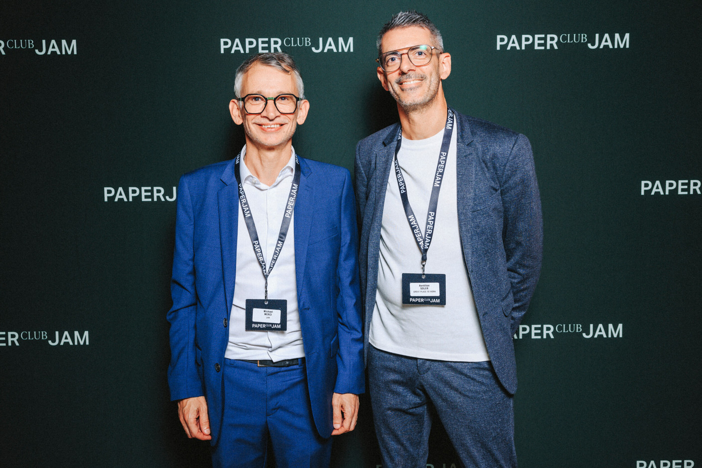Michael Merci (LHH) and Aurélien Soler (Great Place To Work). (Photo : Julian Pierrot / Paperjam)