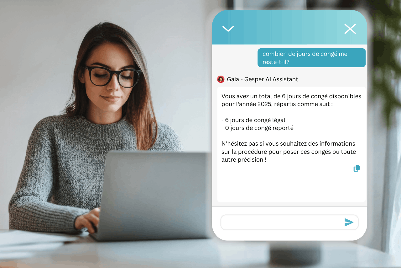 Gaia Gesper AI Assistant, un chatbot RH personnalisé.  (Photo: Microtis)