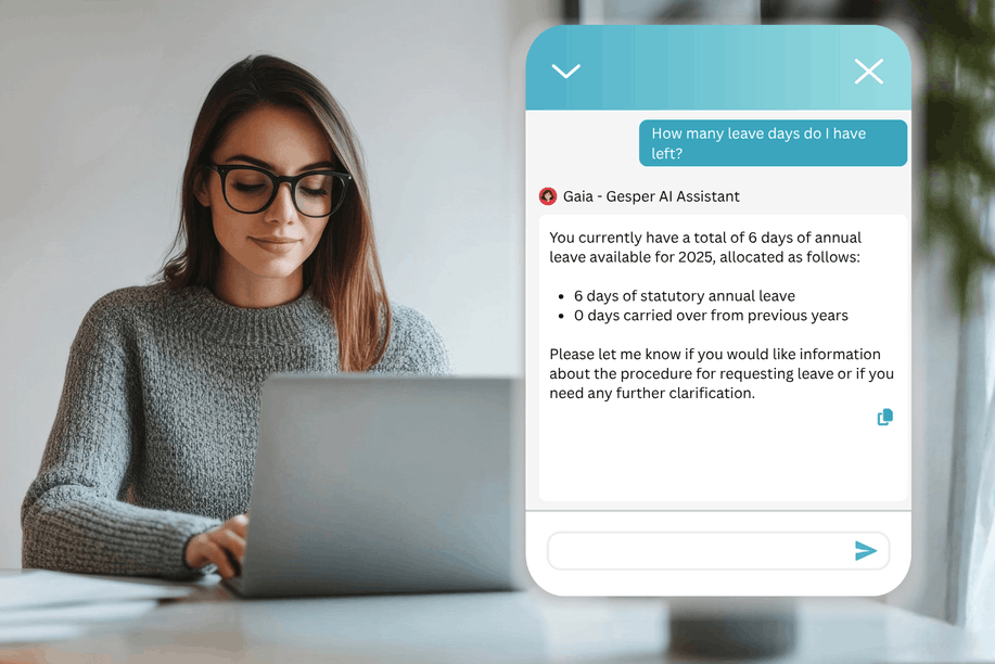 Gaia (Gesper AI Assistant) is a new personalised HR chatbot.  (Photo: Microtis)