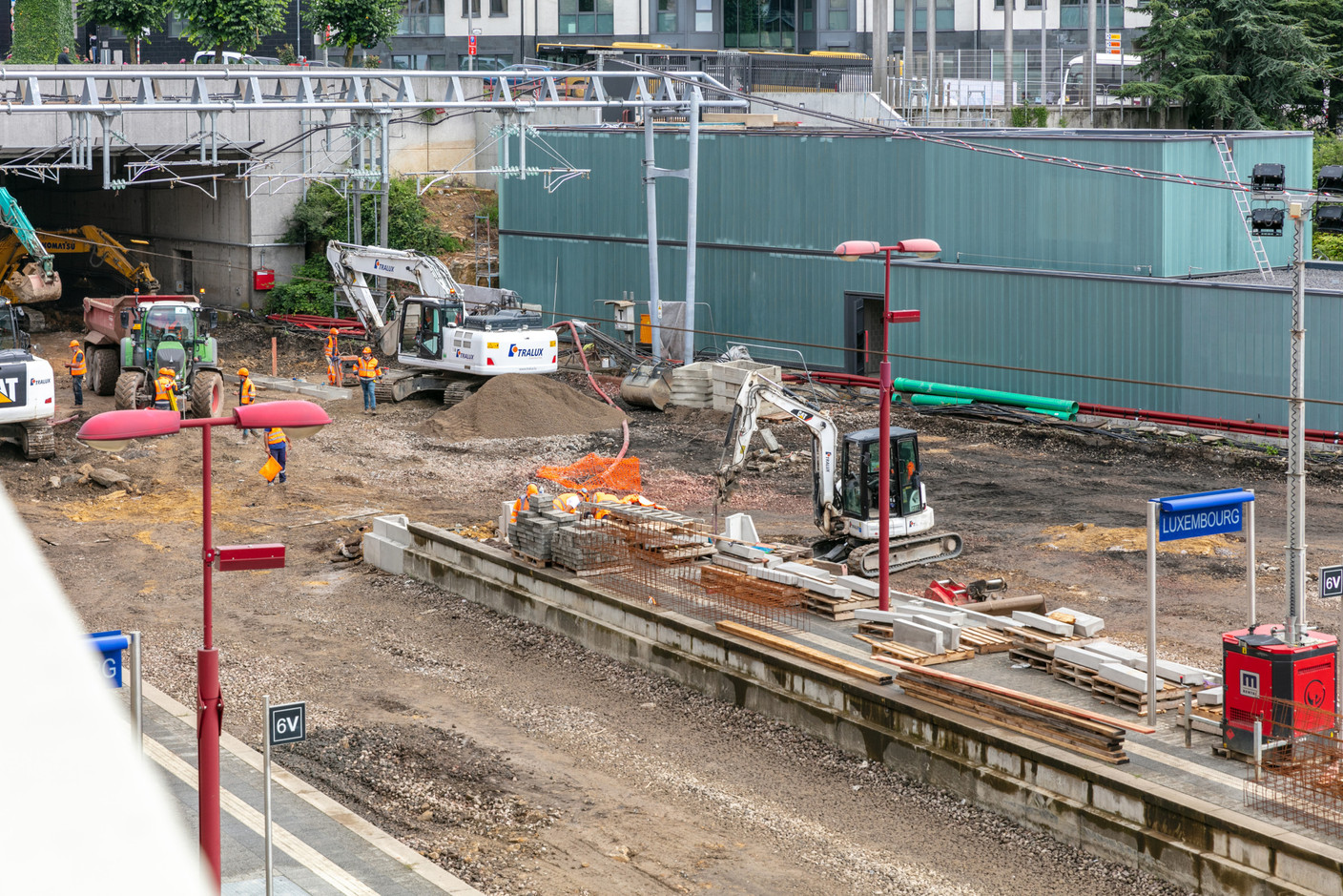 Les travaux de la gare sont dans leur «phase 3». (Photo: Romain Gamba/Maison Moderne)