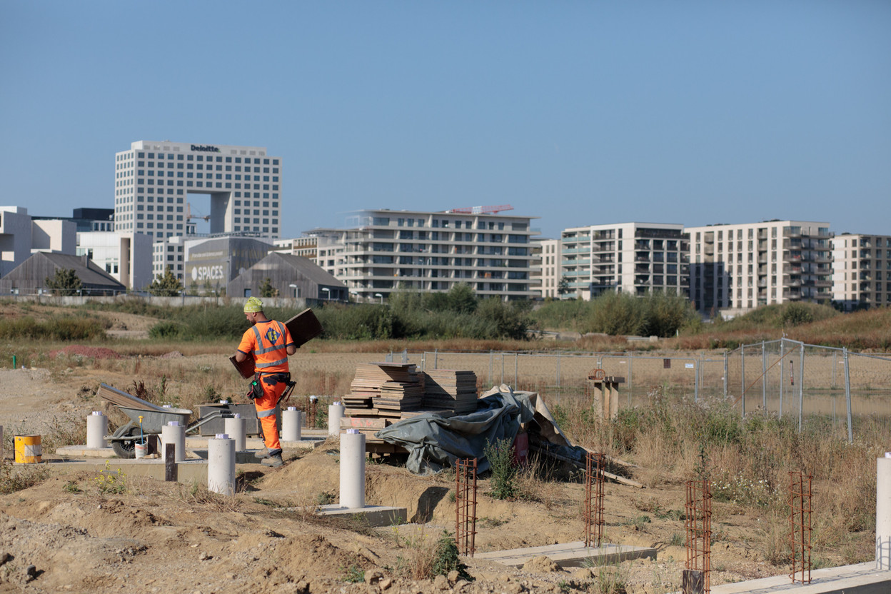 The Gasperich Park, which will be the green lung of the Cloche d'Or, is currently under construction. (Photo: Matic Zorman/Maison Moderne)