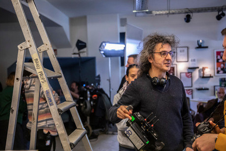 Donato Rotunno, réalisateur de «Io sto bene», sur le tournage du film. (Photo: Jan Hanrion)