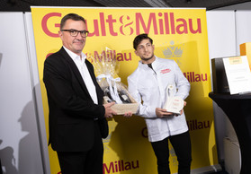 Guillaume Quentel et Giuseppe Molinaro, Découverte de l’année 2023 au restaurant L’Annexe (Photo: Guy Wolff/Maison Moderne)