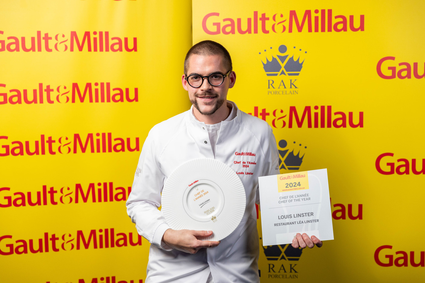 Louis Linster, 33, was one of the youngest chefs to receive the top award from the yellow-covered guide, 23 October 2023. Photo: Romain Gamba/Maison Moderne