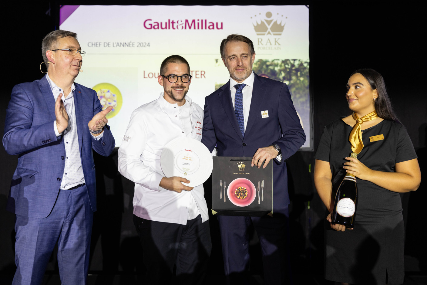 On the left, Laurent Fery (country director Gault & Millau Luxembourg) had this to say about Louis Linster’s restaurant: “As only a great chef can offer great emotions, we didn’t hesitate to go there several times.” Photo: Romain Gamba / Maison Moderne