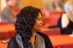 Elisabeth Hendrick (Ecole Européenne) at the Gen AI Bootcamp session dedicated to finance and risk management professionals, held at Spuerkeess, 3 April 2025. Photo: Eva Krins/Maison Moderne