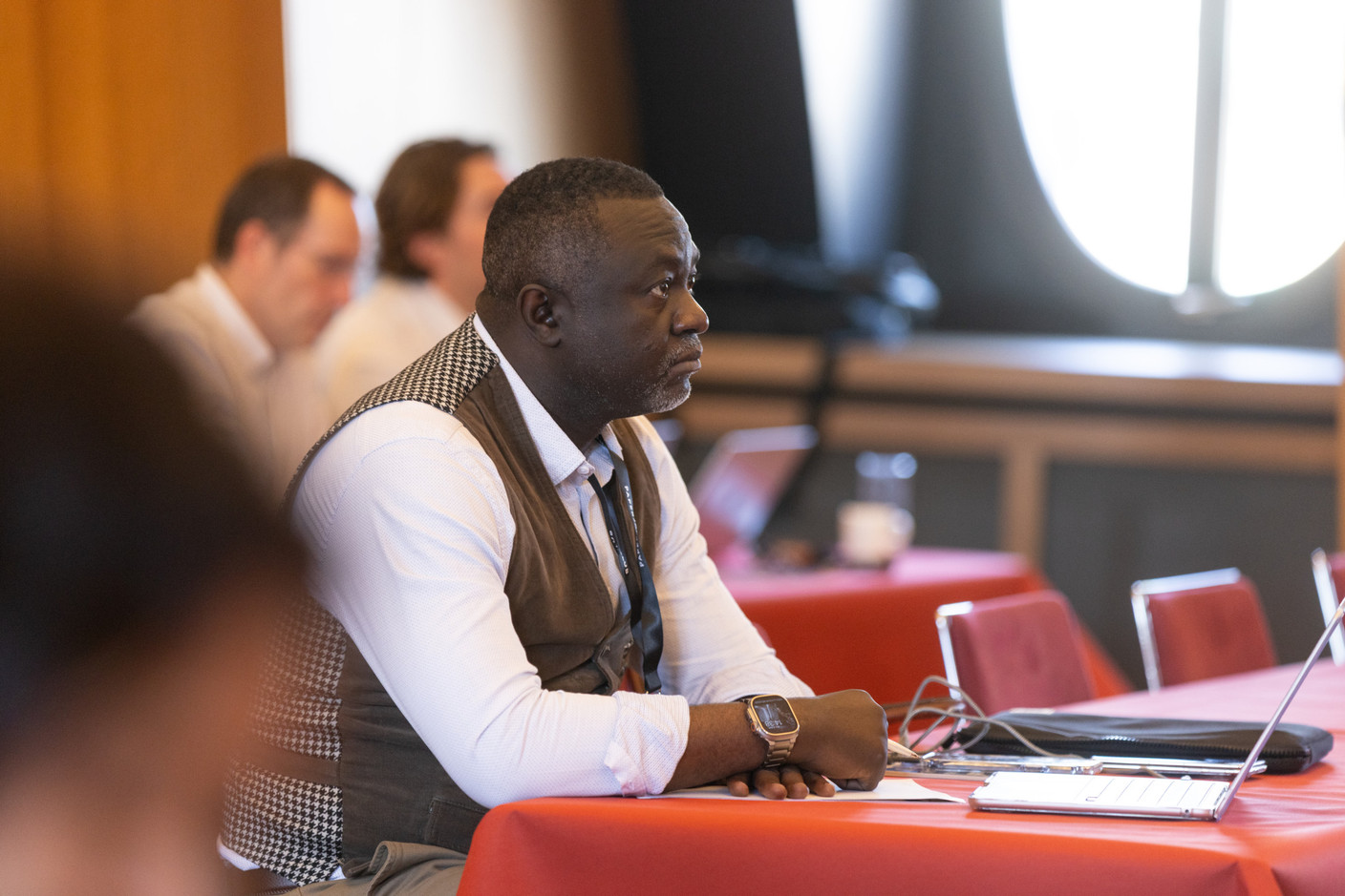 Jéhu Ndoumi Ngamga (Yunus Group) at the Gen AI Bootcamp session dedicated to finance and risk management professionals, held at Spuerkeess, 3 April 2025. Photo: Eva Krins/Maison Moderne