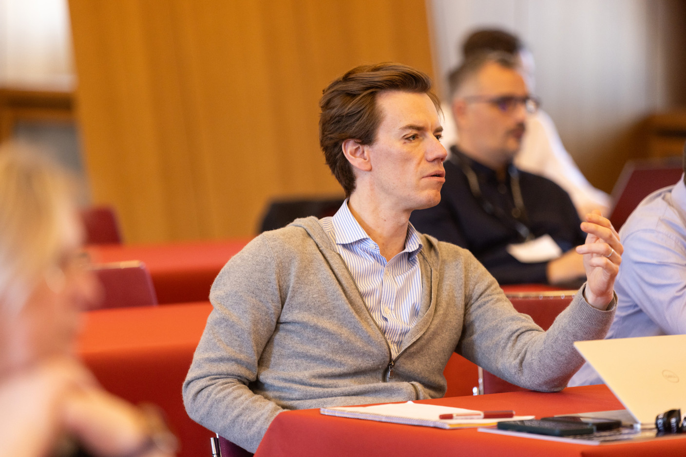 Guillaume Servaux (Fondamental Group) at the Gen AI Bootcamp session dedicated to finance and risk management professionals, held at Spuerkeess, 3 April 2025. Photo: Eva Krins/Maison Moderne