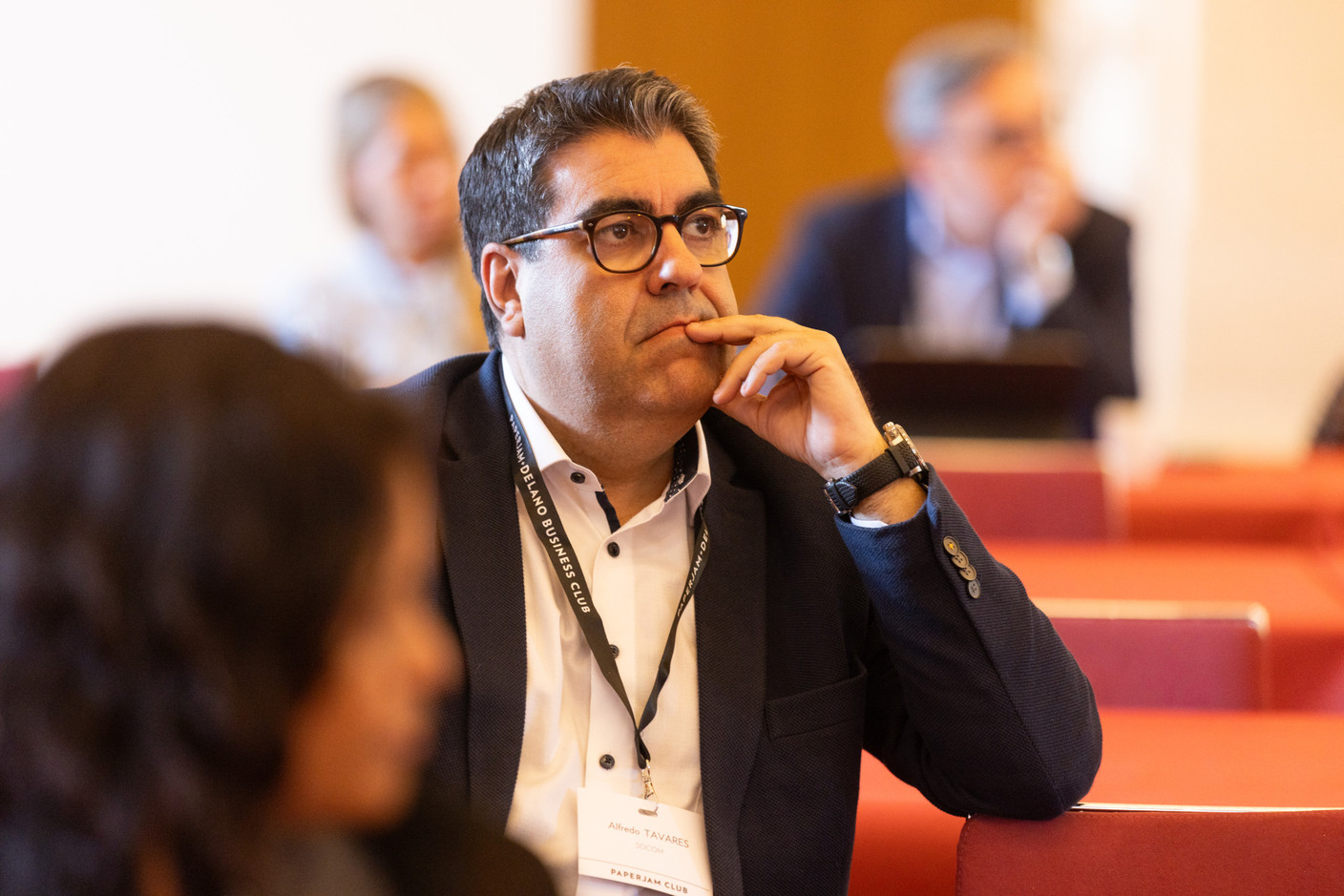 Alfredo Tavares (Socom) at the Gen AI Bootcamp session dedicated to finance and risk management professionals, held at Spuerkeess, 3 April 2025. Photo: Eva Krins/Maison Moderne