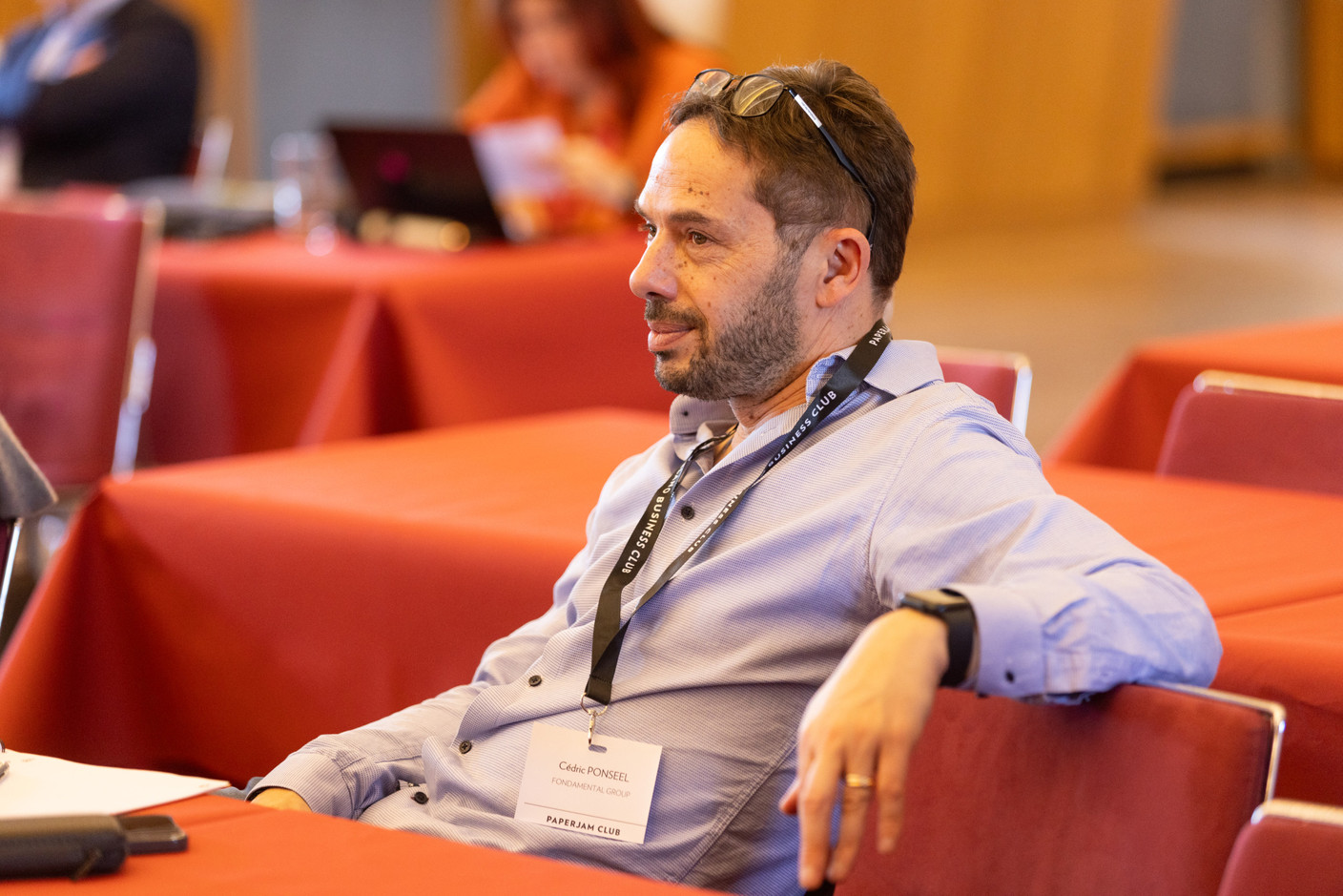 Cédric Ponseel (Fondamental Group) at the Gen AI Bootcamp session dedicated to finance and risk management professionals, held at Spuerkeess, 3 April 2025. Photo: Eva Krins/Maison Moderne