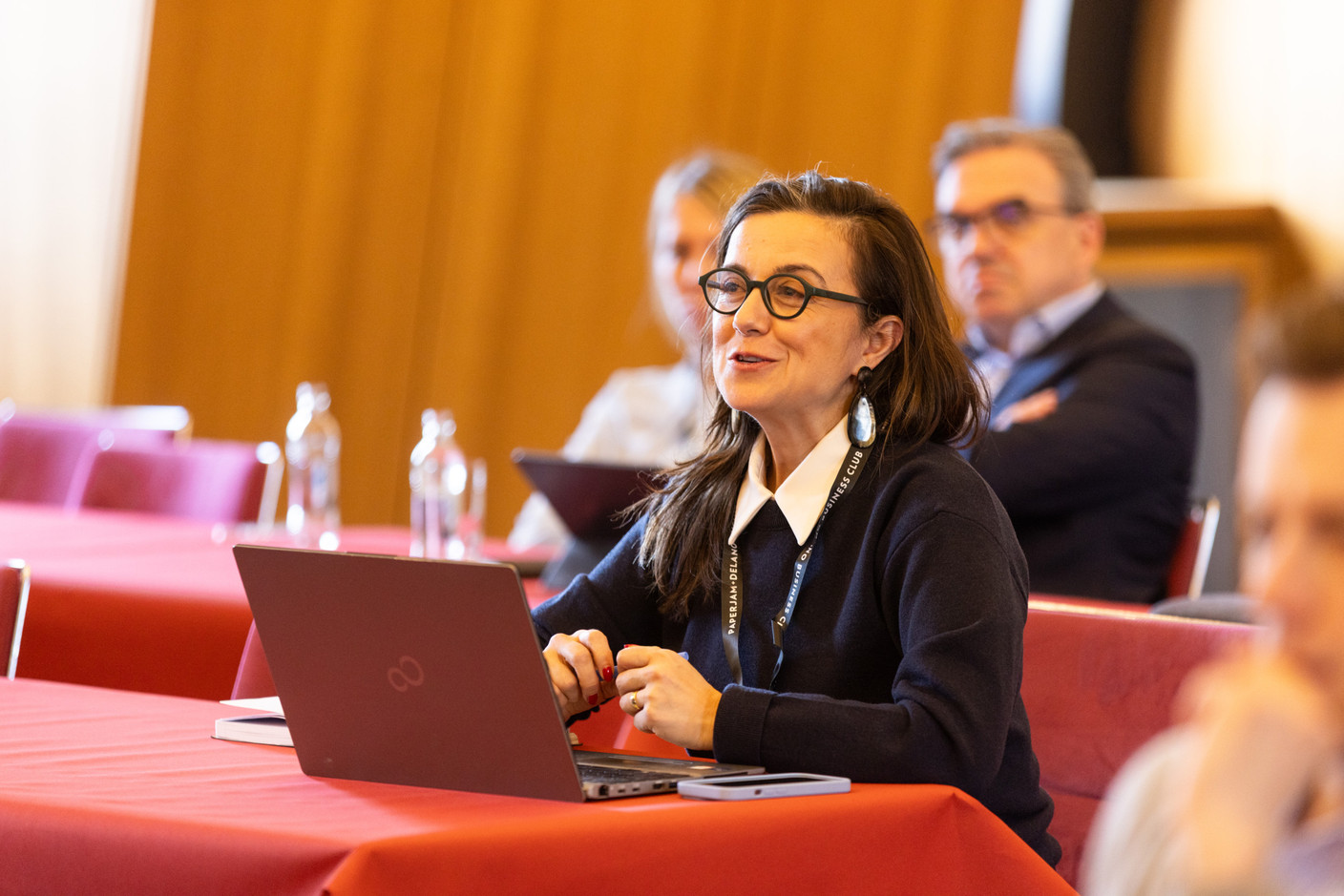 Adriana Migonney (Luxexpo the Box) at the Gen AI Bootcamp session dedicated to finance and risk management professionals, held at Spuerkeess, 3 April 2025. Photo: Eva Krins/Maison Moderne