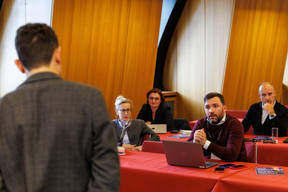 Virginie Godar (Luxinnovation) and Marco Scappaticci (Value Partners) at the Gen AI Bootcamp session tailored to legal professionals, held at Spuerkeess, 7 May 2025. Photo: Florian Talon/Studion Photography