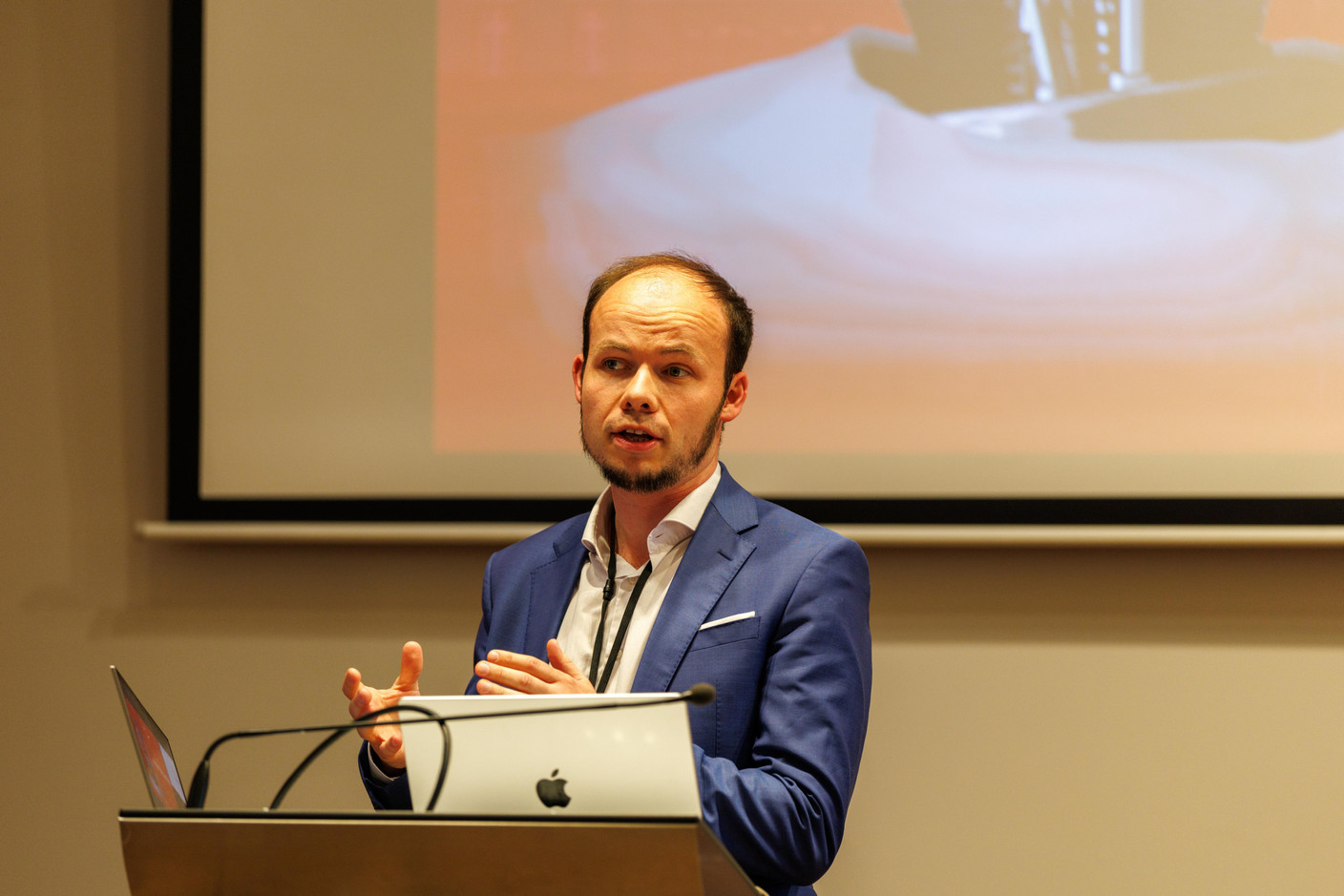 Christophe Atten (Spuerkeess) at the Gen AI Bootcamp session tailored to legal professionals, held at Spuerkeess, 7 May 2025. Photo: Florian Talon/Studion Photography
