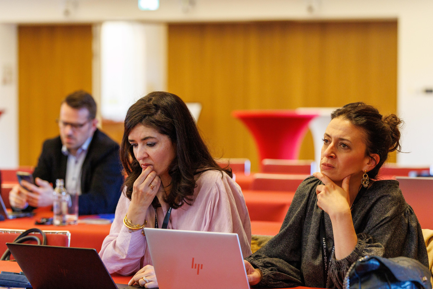 Emmanuelle Brunel (Fondamental) and Sophie Di Lorenzo (Financière LX / Fondamental Group) at the Gen AI Bootcamp session tailored to legal professionals, held at Spuerkeess, 7 May 2025. Photo: Florian Talon/Studion Photography