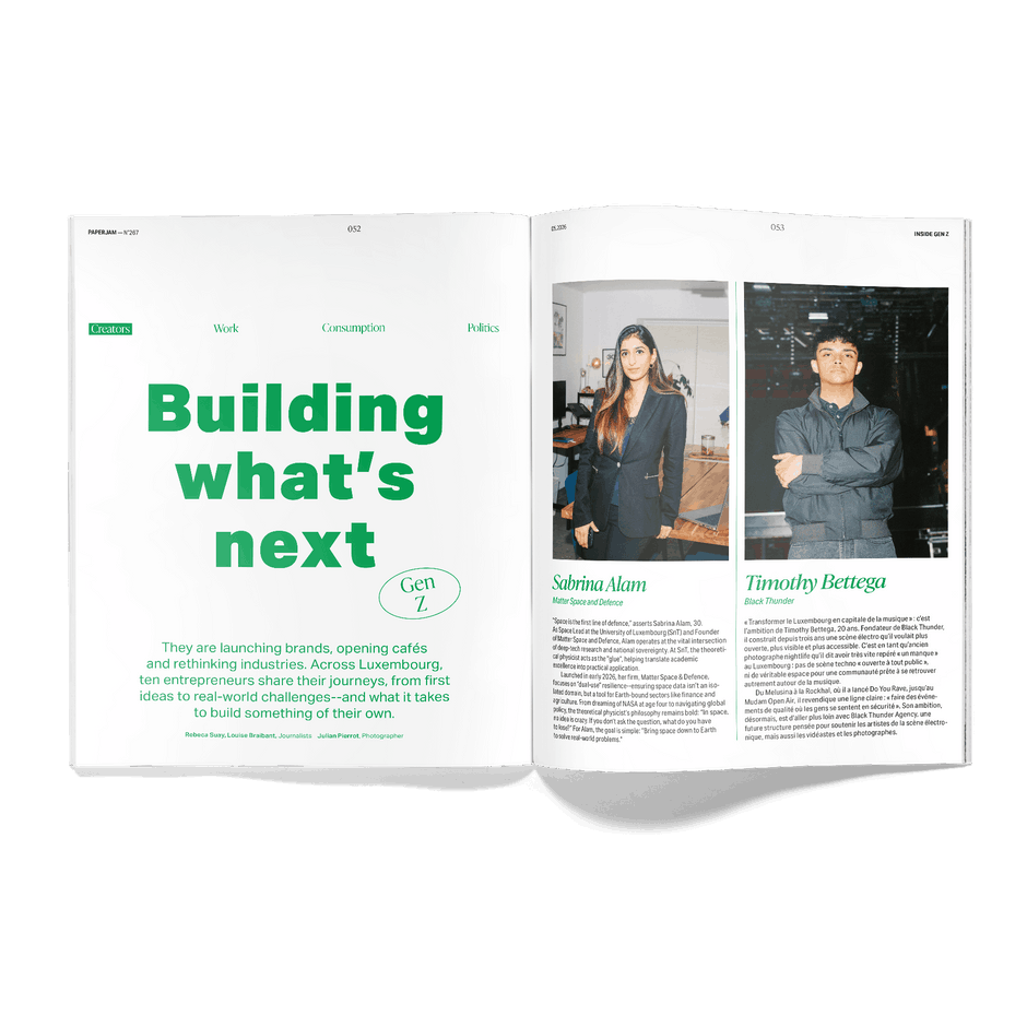 Ten young entrepreneurs featured in the latest issue of Paperjam.  Photo: Julian Pierrot