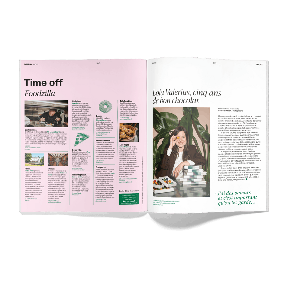 Journalist Emilie Gline offers a comprehensive lifestyle and food section.  Photo: Paperjam