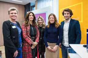 Isabelle Nicks (EY), Rajaa Mekouar-Schneider (LPEA), Manon Aubry (RSM), Fanny Letier (Geneo Capital Entrepreneur), Ludovic De Gromard (Chance) (Photo: Mike Zenari)
