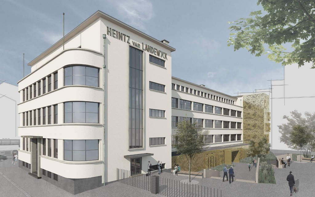 The Landewyck building in Hollerich, dating from 1937, is undergoing a transformation for the development of the 6ha Parc Landewyck district Illustration: Belvedere Architecture/Landimmo Real Estate 