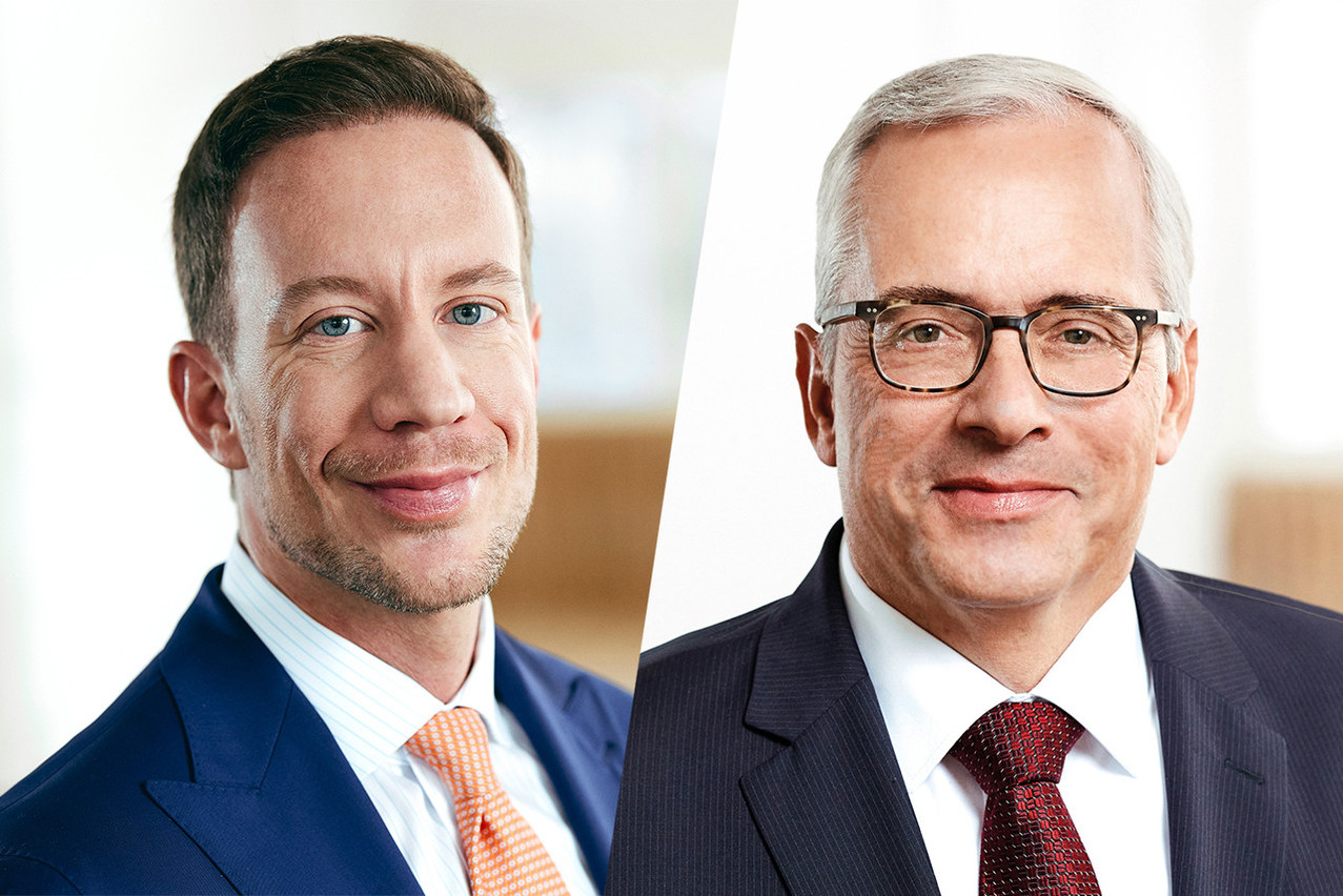 Nico Auel (left) is member of the management board of Munich Private Equity; Norman Lemke (right) is CEO of Munich Private Equity. Photos: Munich Private Equity Funds. Montage: Maison Moderne