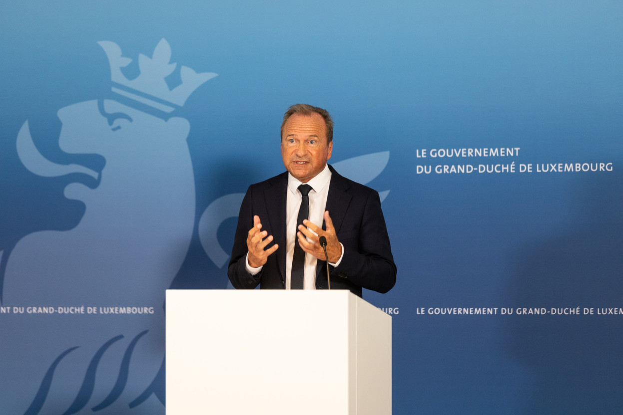 For finance minister Gilles Roth (CSV), the 2025 budget is designed for and with the people, in the name of cohesion and social peace. Photo: Eva Krins/Maison Moderne/Archives