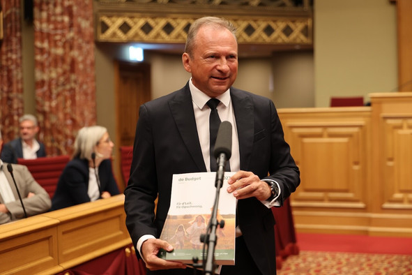 Gilles Roth is introducing further tax cuts for businesses in a 2027 budget largely devoted to funding the promises already announced. (Photo: Chambre des députés)