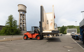 L’ossature bois est relativement légère. (Photo: Guy Wolff/Maison Moderne)