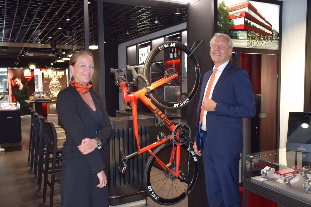 Catherine Glod and Robert Goeres have incorporated local specialities into the Tudor boutique--including cycling. Photo: Marc Fassone/Maison Moderne