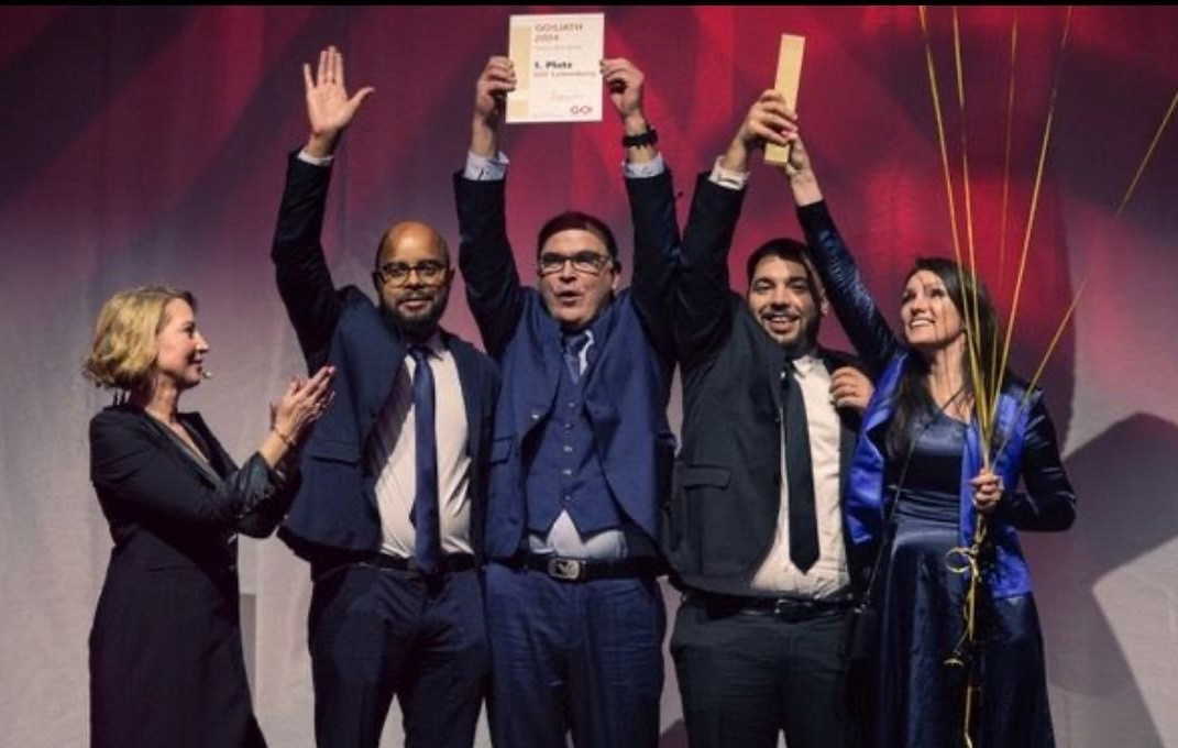 The Go! Express & Logistics Luxembourg team celebrating their win. (Photo: Go! Express & Logistics Luxembourg)