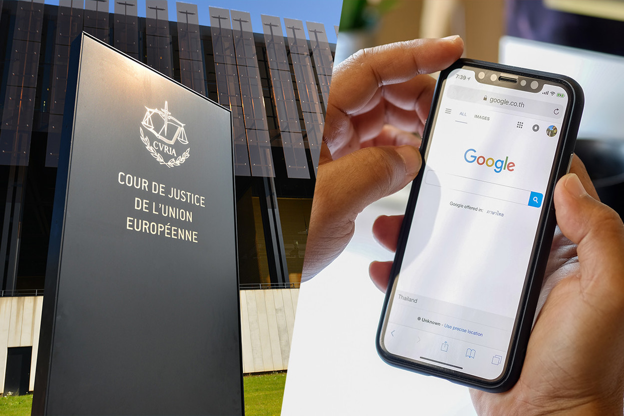 The European Court of Justice has ruled in favour of two German complainants and against the internet giant Google in a right to be forgotten judgment delivered on 8 December 2022. Photos: Shutterstock; Montage: Maison Moderne