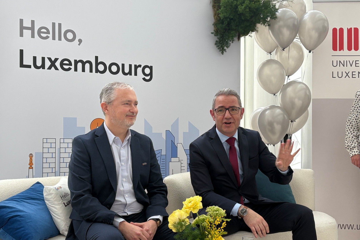 Yves Le Traon (left), director of the Interdisciplinary Centre for Security, Reliability and Trust (SNT) at the University of Luxembourg, with Anthony Cirot, VP Google Cloud Emea South. Photo: Maison Moderne