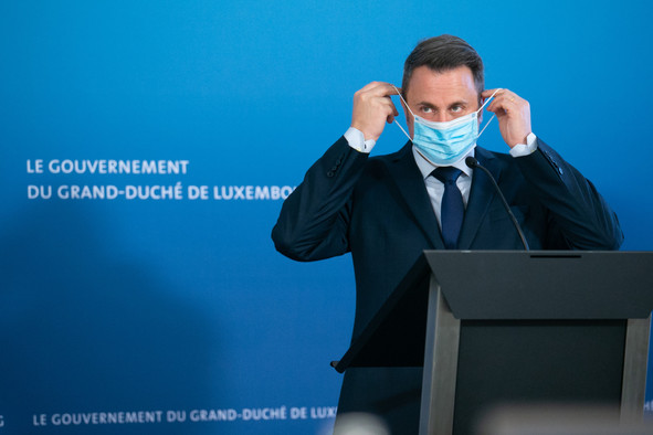Prime minister Xavier Bettel (DP)--pictured here in December 2021--on Wednesday said the government will submit a draft law to parliament to begin the process of thrashing out political consensus on a vaccine mandate Library photo: Guy Wolff/Maison Moderne