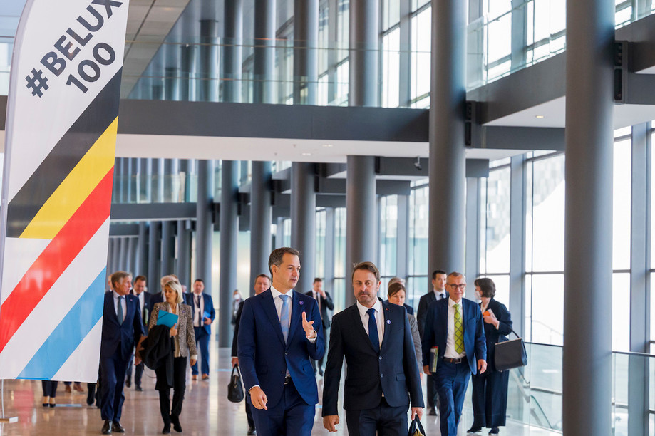 Luxembourg prime minister Xavier Bettel (DP) hosted his Belgian counterpart Alexander de Croo on Tuesday for the “ Gäichel ” bilateral summit. SIP / Jean-Christophe Verhaegen