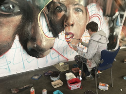 Kogaone travaille aussi à l’acrylique. ((Photo: Paperjam))