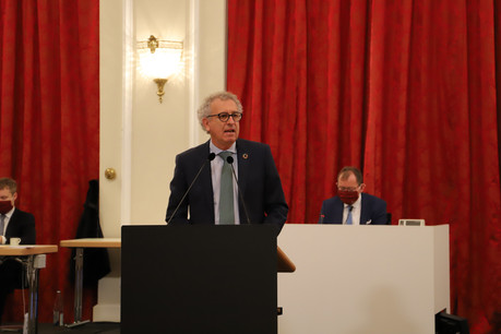 «Cette année très exceptionnelle promet de s’achever sur une note plus positive», a assuré le ministre des Finances, Pierre Gramegna (DP), face aux députés lors des débats sur le projet de la loi sur le budget 2021. (Photo: Chambre des députés / Flickr)