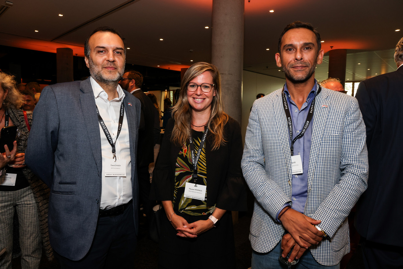 Daniel Shaikh (Ambassade du Royaume-Uni), Maureen Wiwinius (Ministère des Finances) et Nasir Zubairi (LHoFT). (Photos: Eva Krins/Maison Moderne)