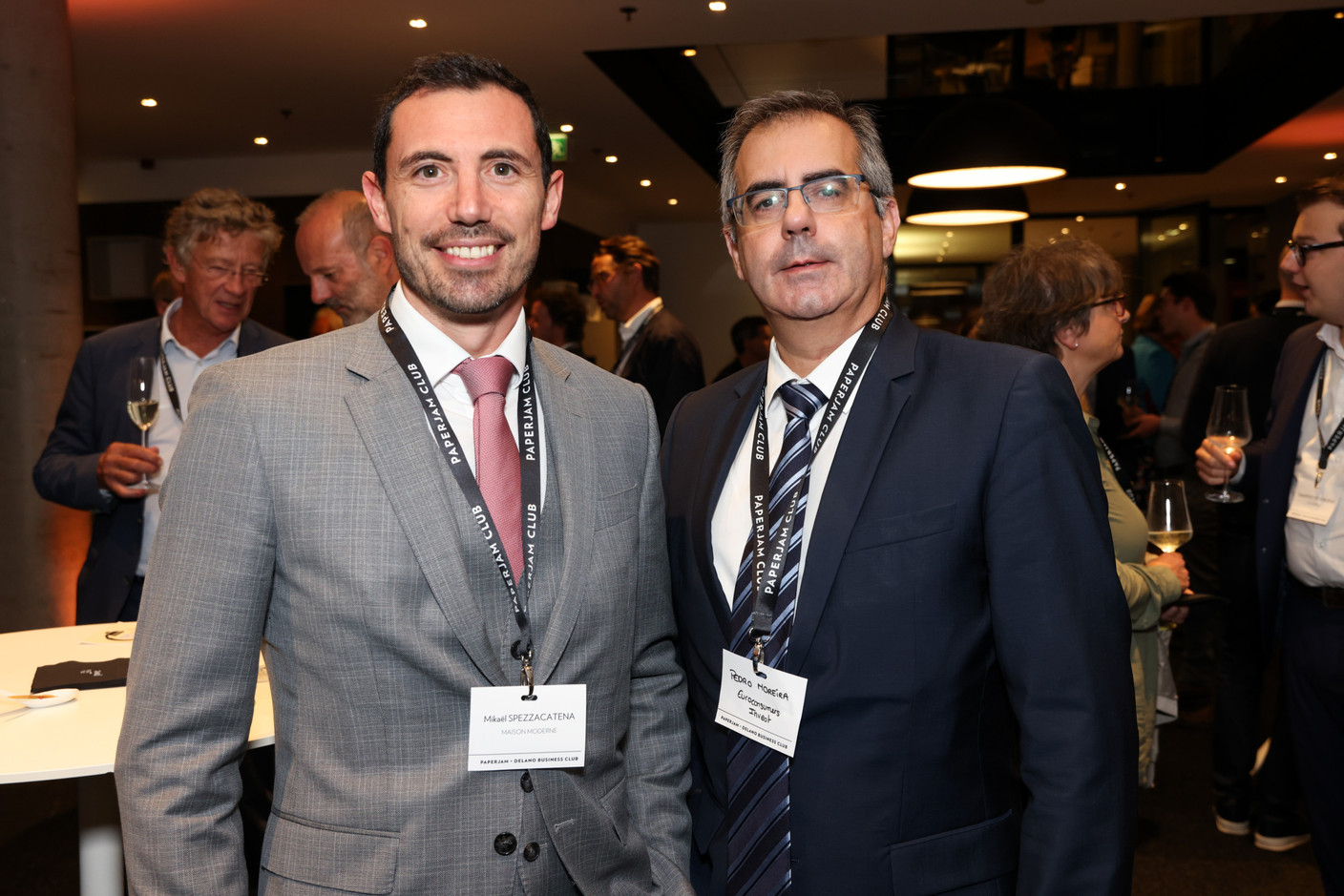 Mikaël Spezzacatena (Maison Moderne) et Pedro Moreira (Euroconsumers Invest). (Photos: Eva Krins/Maison Moderne)