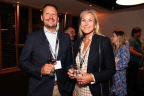 Romain Wolff (Banque Degroof Petercam) et Simône van  Schouwenburg (Spuerkeess). (Photos: Eva Krins/Maison Moderne)